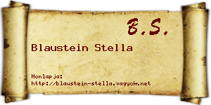 Blaustein Stella névjegykártya